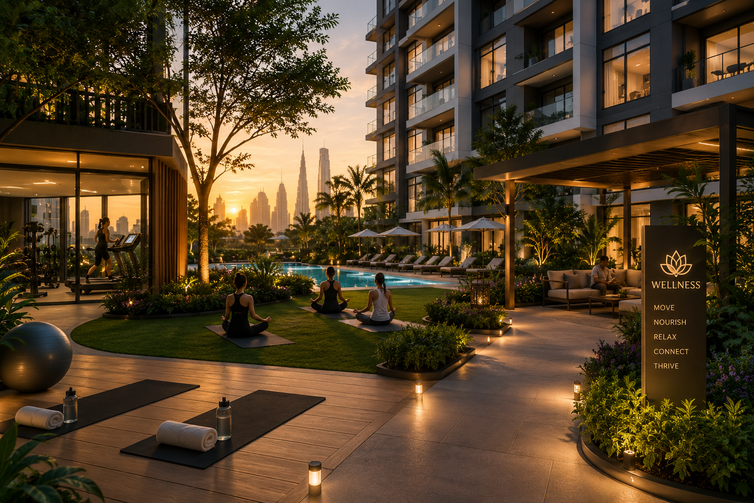 Luxury Residential Tower Gym Facility